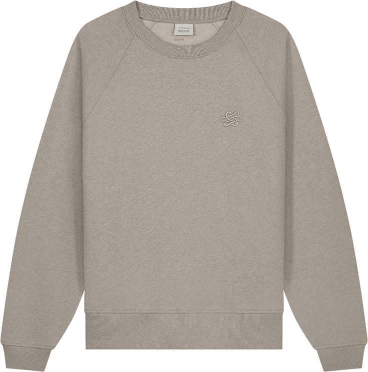 Filling Pieces Sweatshirt Embroidered Knot Melange Pure