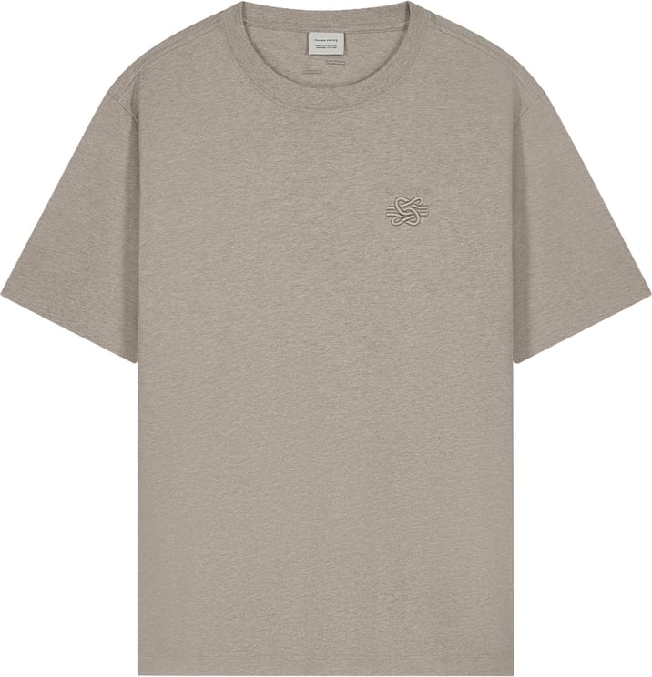 Filling Pieces T-Shirt Embroidered Knot Melange Pure