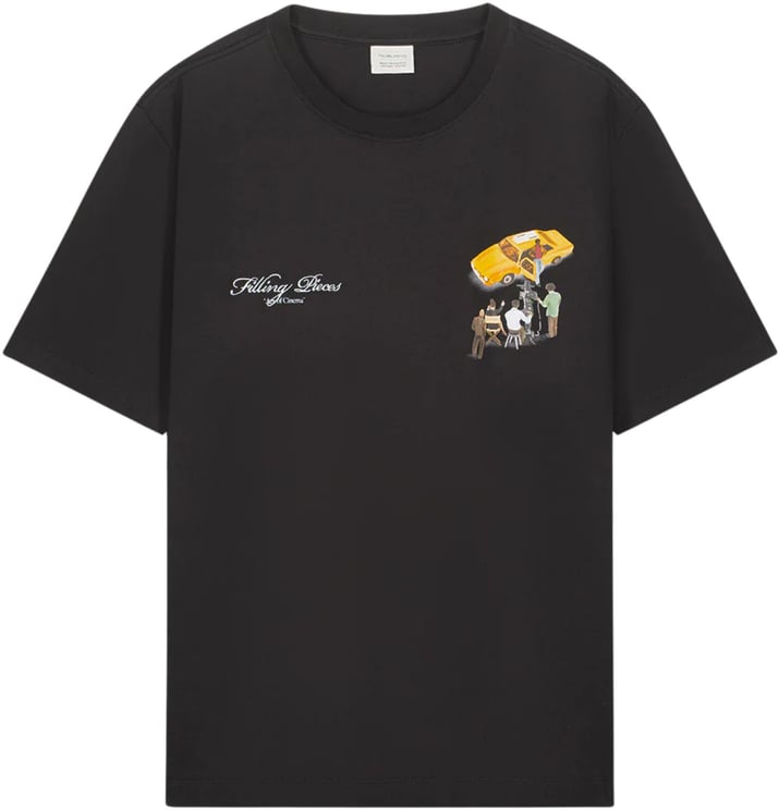 Filling Pieces Filling Pieces 422620500360 T-shirts Zwart T-shirt Film Set