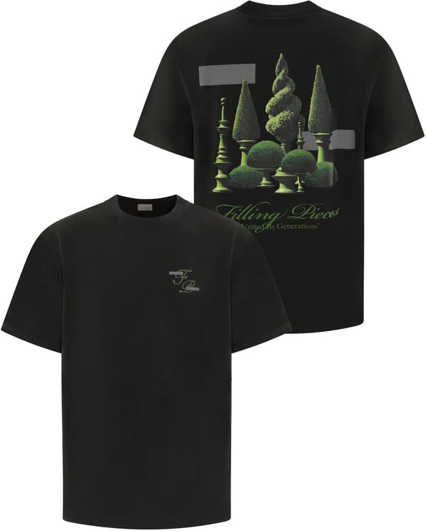 Filling Pieces Filling Pieces Heren Topiary T-Shirt Zwart
