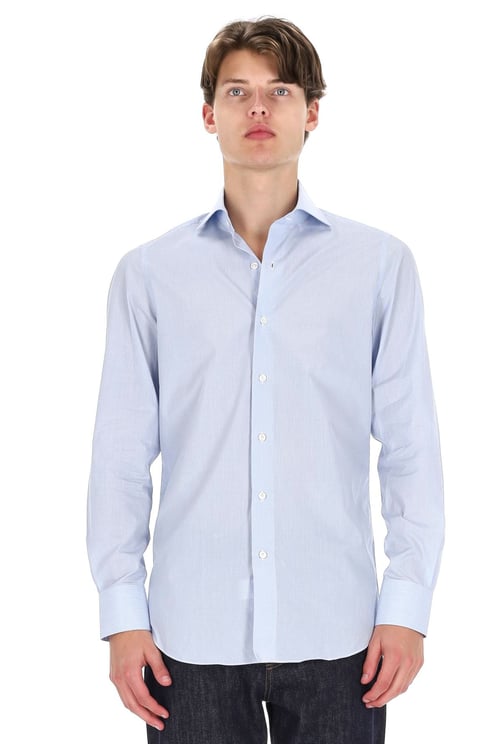 Finamore 1925 Napoli Giza 170’S Milano Micro-Check Cotton Tailored Shirt