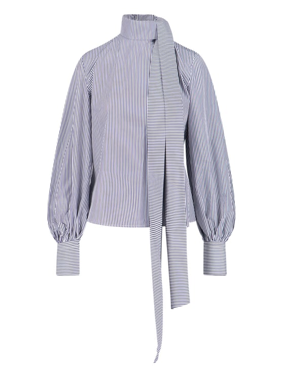 Finamore 1925 Napoli "Lindsay" Blouse – Blue/White