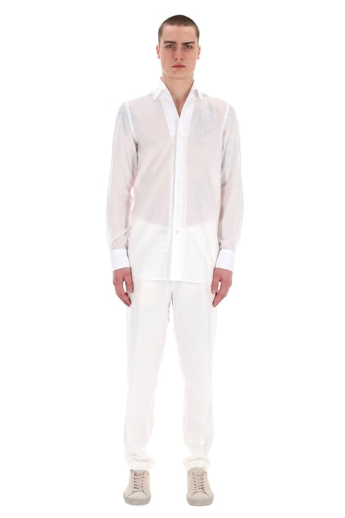 Finamore 1925 Napoli Ustica Collar Cotton Tailored Shirt