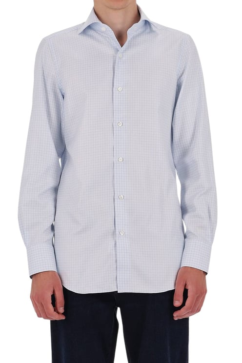 Finamore 1925 Napoli Milano Micro Check Cotton Shirt