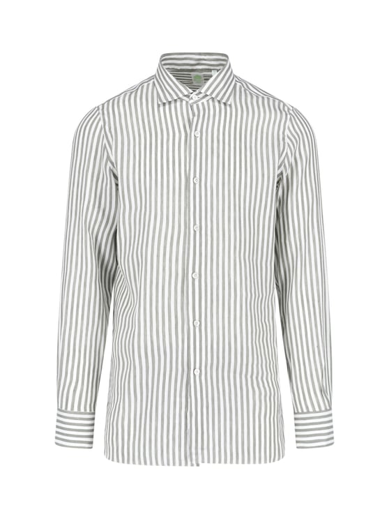 Finamore 1925 Napoli Multicolor Vertical Striped Button-Down Shirt