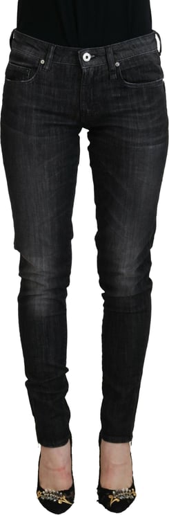 Fiorucci Fiorucci Black Cotton Low Waist Skinny Women Casual Jeans