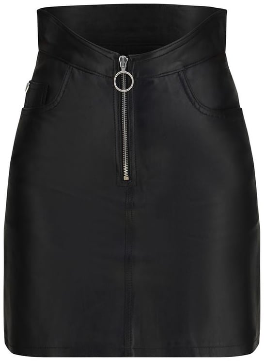 Fiorucci Fiorucci Black Lamb Leather Mini Skirt