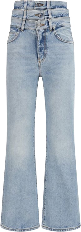 Fiorucci Fiorucci Blue Cotton Flared Jeans