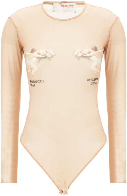 Fiorucci Fiorucci Skin pink stretch polyester bodysuit