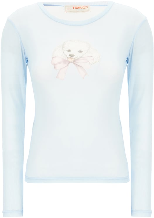 Fiorucci Fiorucci Light blue stretch nylon top