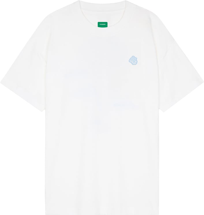 FLÂNEUR Rubber blossom t-shirt | White