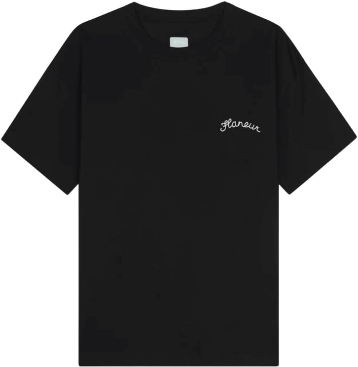 FLÂNEUR Signature T-shirt ZWART