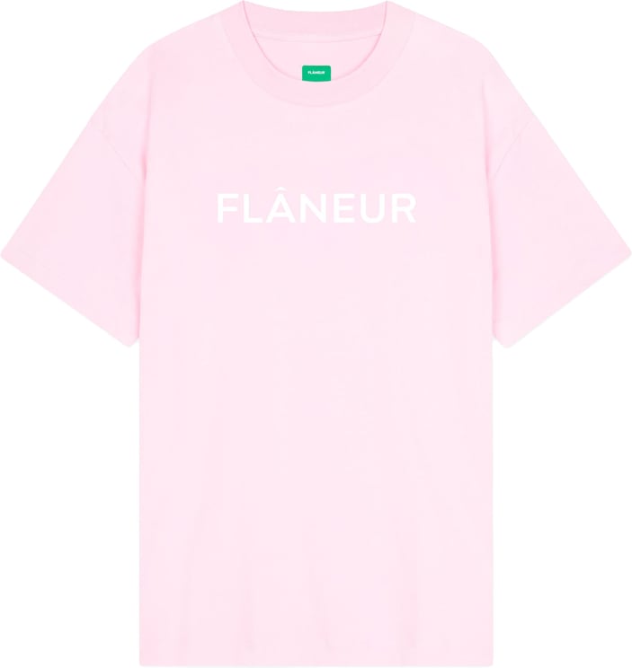 FLÂNEUR Printed Logo T-Shirt | Pink