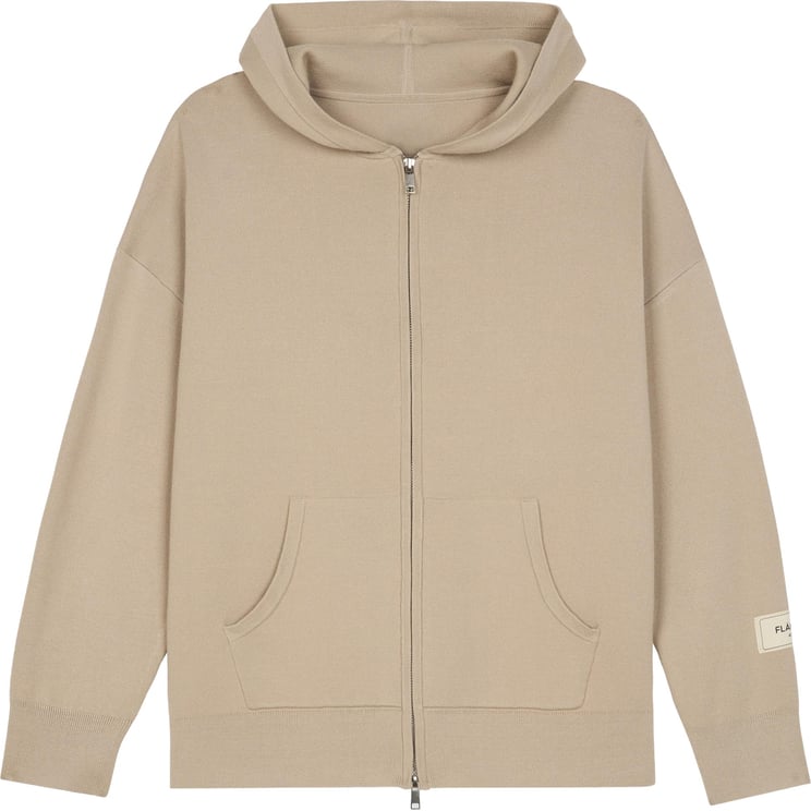 FLÂNEUR Atelier Knit Zip-Up | Beige