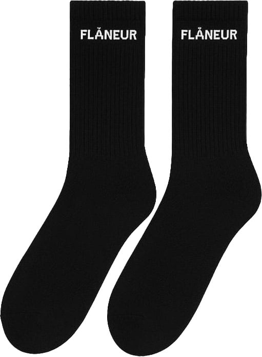 FLÂNEUR Logo Socks | Black