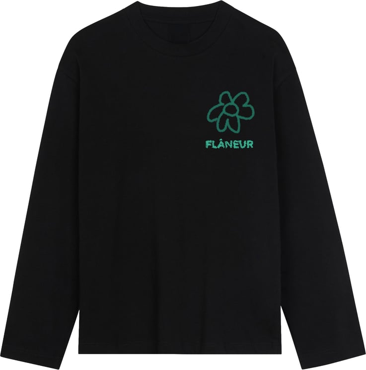 FLÂNEUR Flower Doodle Long Sleeve | Black