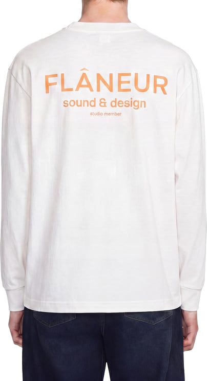 FLÂNEUR Sound & Design Long Sleeve | White/Orange