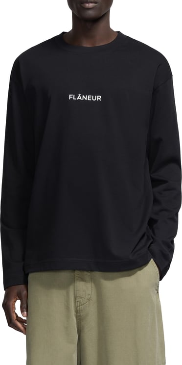 FLÂNEUR Box Logo Long Sleeve | Black