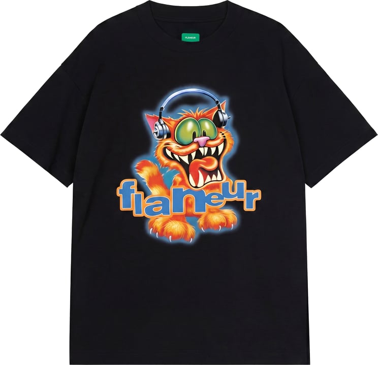 FLÂNEUR Record Label T-Shirt | Black