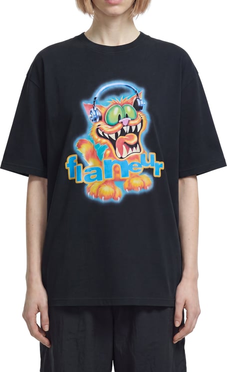 FLÂNEUR Record Label T-Shirt | Black