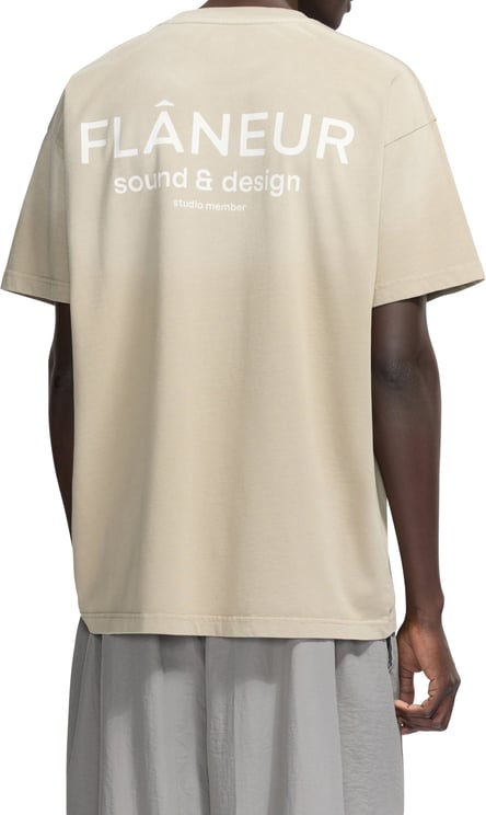 FLÂNEUR Sound & Design Studio Member T-Shirt | Washed Beige