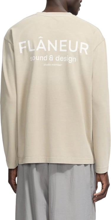 FLÂNEUR Sound & Design Studio Member Long Sleeve | Washed Beige