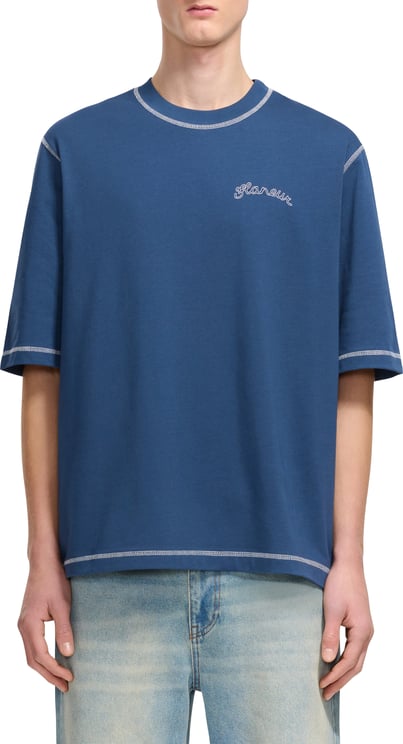 FLÂNEUR Signature Outline T-Shirt | Navy