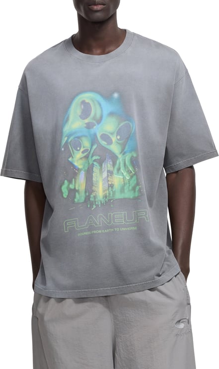 FLÂNEUR City Aliens T-Shirt | Black
