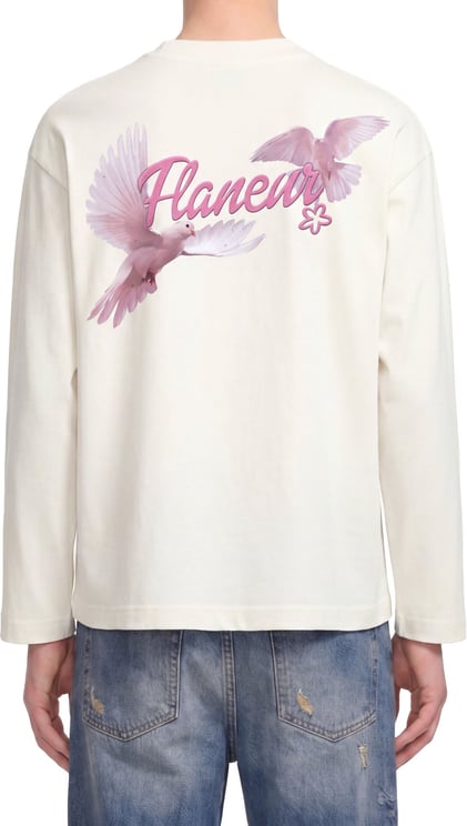 FLÂNEUR FH Doves Long Sleeve | White