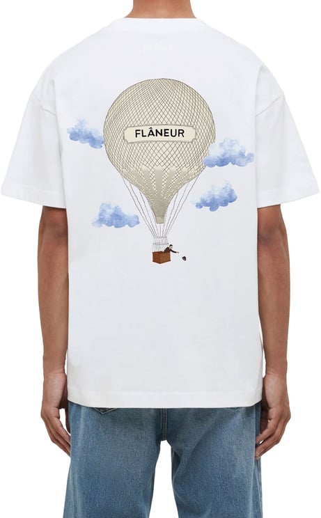 FLÂNEUR Classic Aéronautique T-Shirt | White