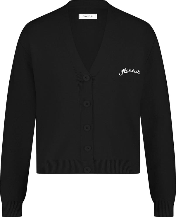 FLÂNEUR Signature Cardigan | Black