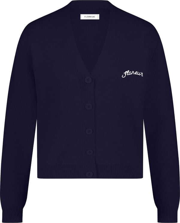 FLÂNEUR Signature Cardigan | Navy