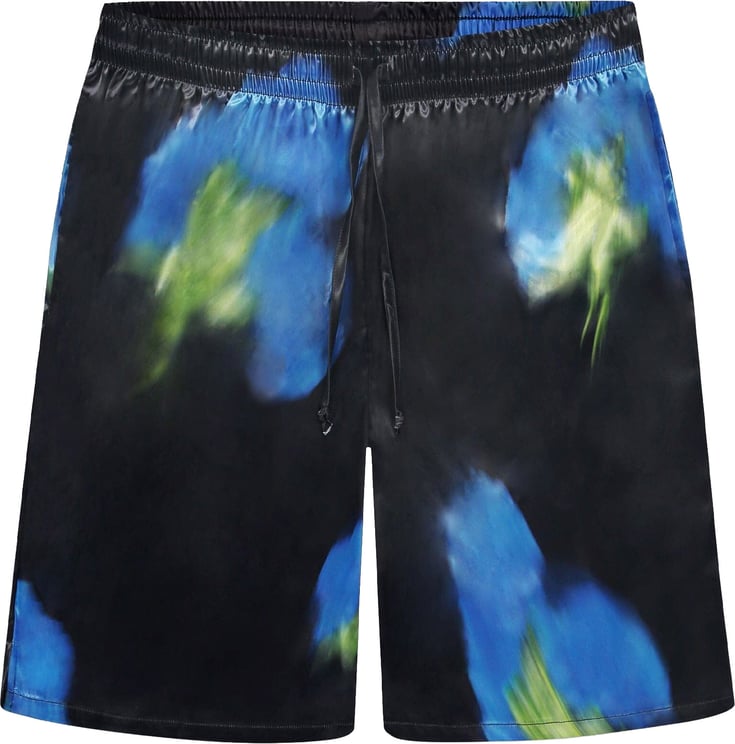 FLÂNEUR Blurred Flower Shorts | Black