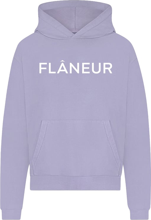 FLÂNEUR Printed Logo Hoodie | Purple