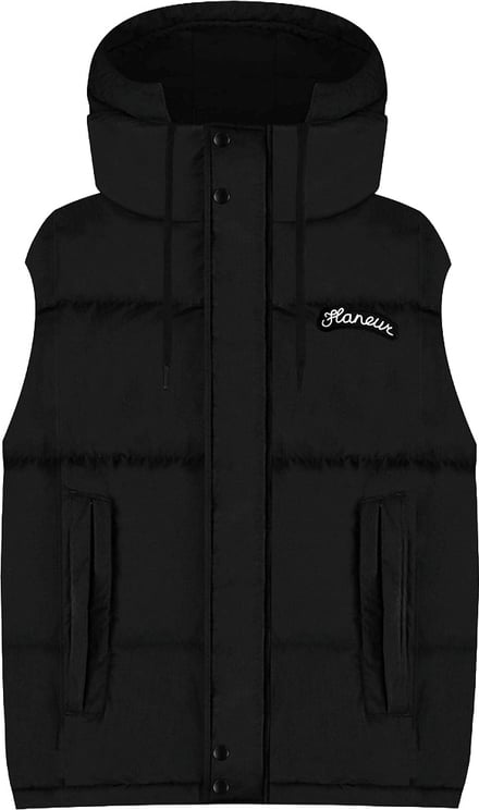FLÂNEUR Signature Puffer Vest | Black