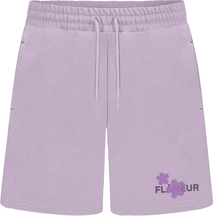 FLÂNEUR Organic Flower Shorts | Soft Purple