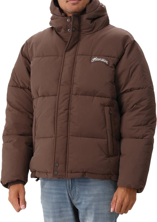 FLÂNEUR Flâneur Jas Bruin Signature Puffer Jacket