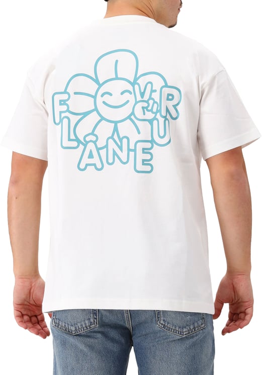 FLÂNEUR Flâneur T-shirt Wit Happy Flower