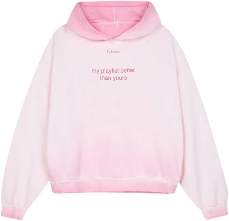 FLÂNEUR Playlist Hoodie VERWASSEN ROZE
