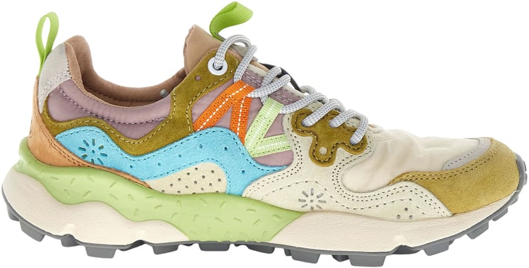 Flower Mountain Sneaker Flower Mountain modello Yamano 3 senape e panna
