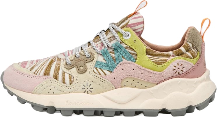 Flower Mountain Sneakers Pink-White-Military