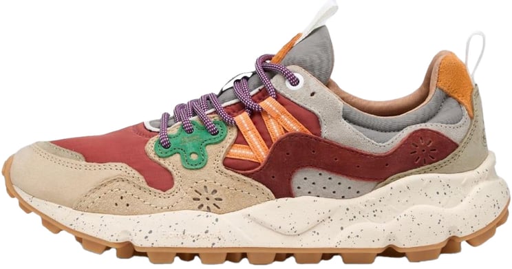 Flower Mountain Heren Yamano 3 Sneaker Beige/Rood