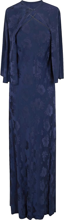 Forte Forte FORTE FORTE fluid bouquet jacquard bias dress with cape