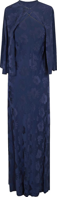 Forte Forte FORTE FORTE fluid bouquet jacquard bias dress with cape