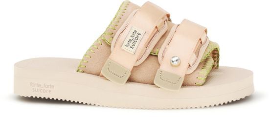 Forte Forte Crossed Strap Sandals with Padded Texture