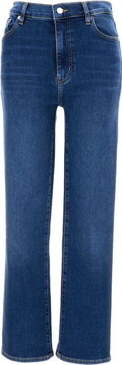 Frame High-Waisted Slim Fit Straight Jeans With Five-Pocket Design