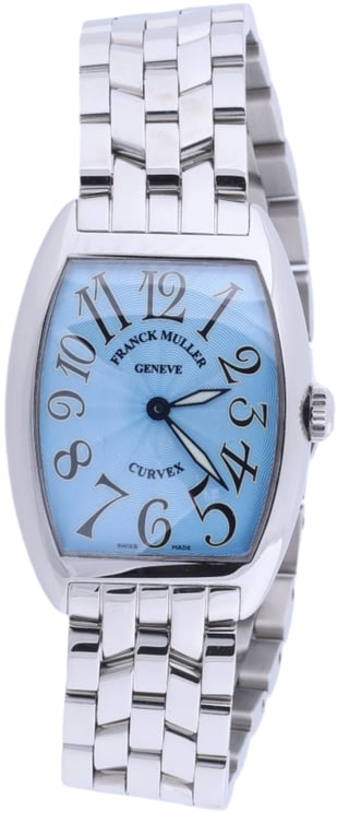 Franck Muller Franck Muller Tonneau Curvex 722 SS QZ Blue-Face Watch