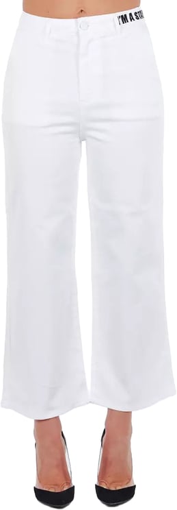 Frankie Morello Frankie Morello White Cotton Women Cropped Trouser