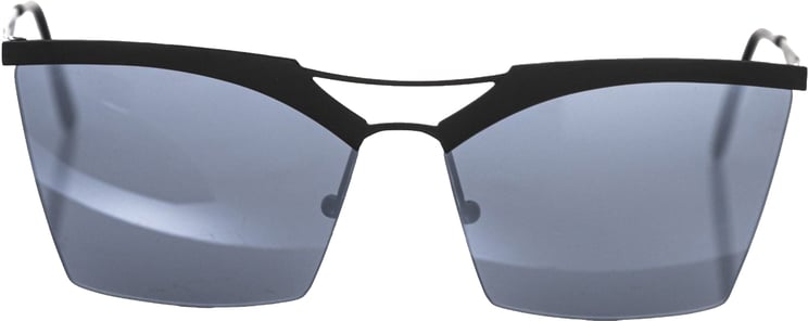 Frankie Morello Frankie Morello Black Metallic Women's Sunglass