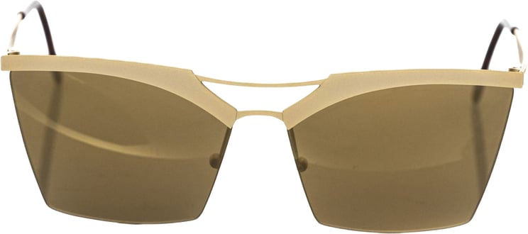 Frankie Morello Frankie Morello Gold Metallic Fibre Women Sunglass